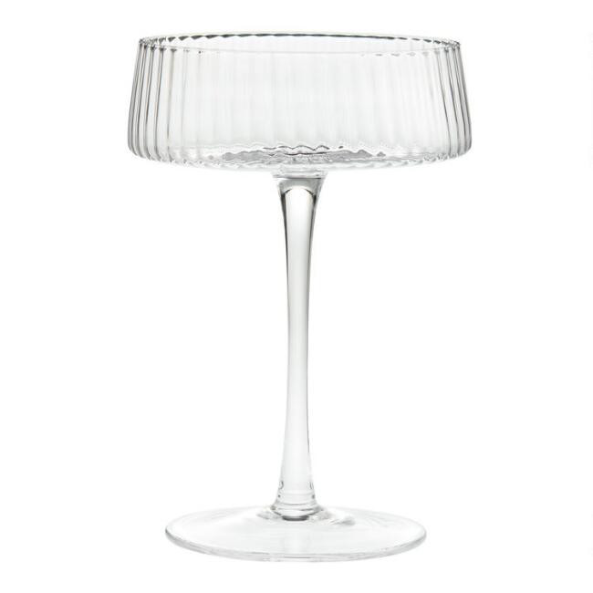 Daphne Ribbed Coupe Glass | World Market