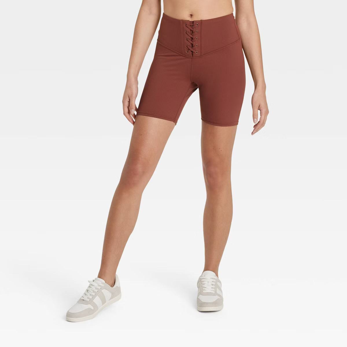 Women's Lace-Up Detail Ribbed 6" Bike Shorts - JoyLab™ | Target
