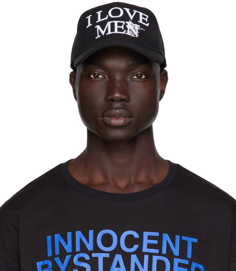 SSENSE Exclusive Black 'I Love Men' Cap | SSENSE