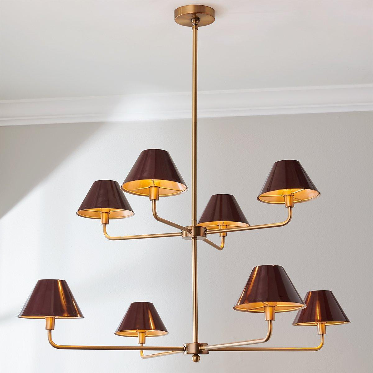 Chris Loves Julia Edie Two-Tier Chandelier - 8 Light | Shades of Light