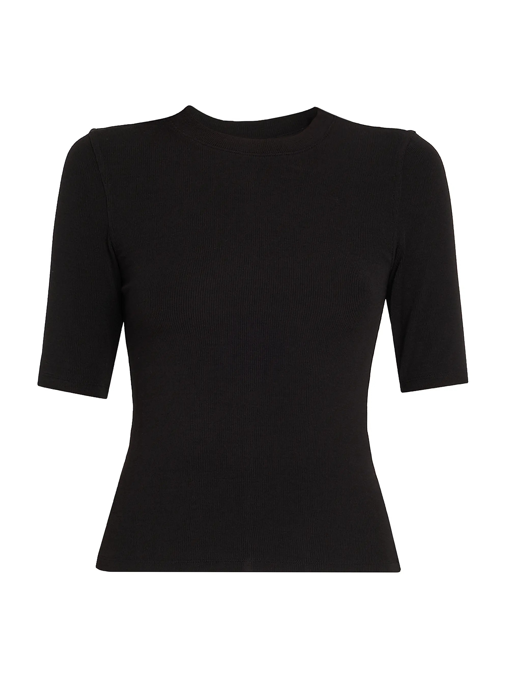 Rib Crewneck T-Shirt | Saks Fifth Avenue