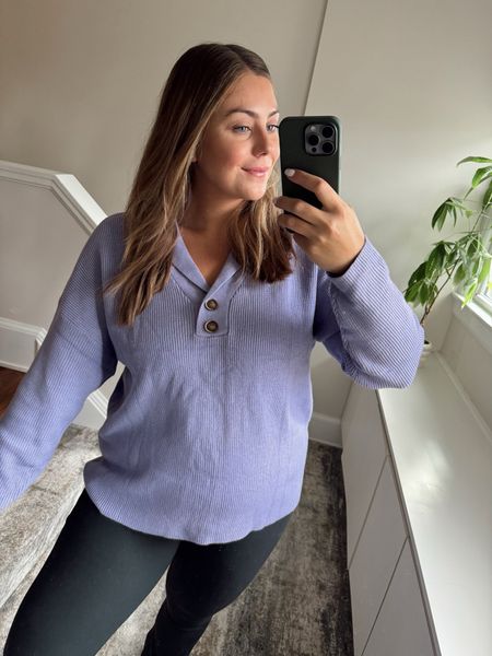 Stepped outside the box with this purple sweater, and so glad I did! It’s soft and not scratchy or itchy. Wearing size XL & comes in several colors! On sale now 22% off. 

#LTKstyletip #LTKHolidaySale #LTKsalealert