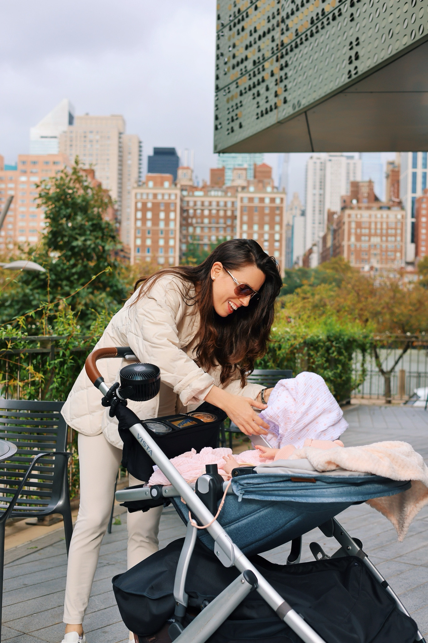Jacket -small
Leggings - i size up postpartum
Her knit coat I got in size 12-18 months