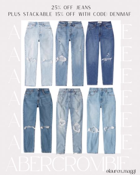 Abercrombie Jean sale! 25% off all jeans + stackable 15% off with code : denimaf

Jeans, skinny jeans, straight jeans, mom jeans, curve jeans, Abercrombie jeans, distressed jeans 

#LTKsalealert #LTKFind #LTKunder100