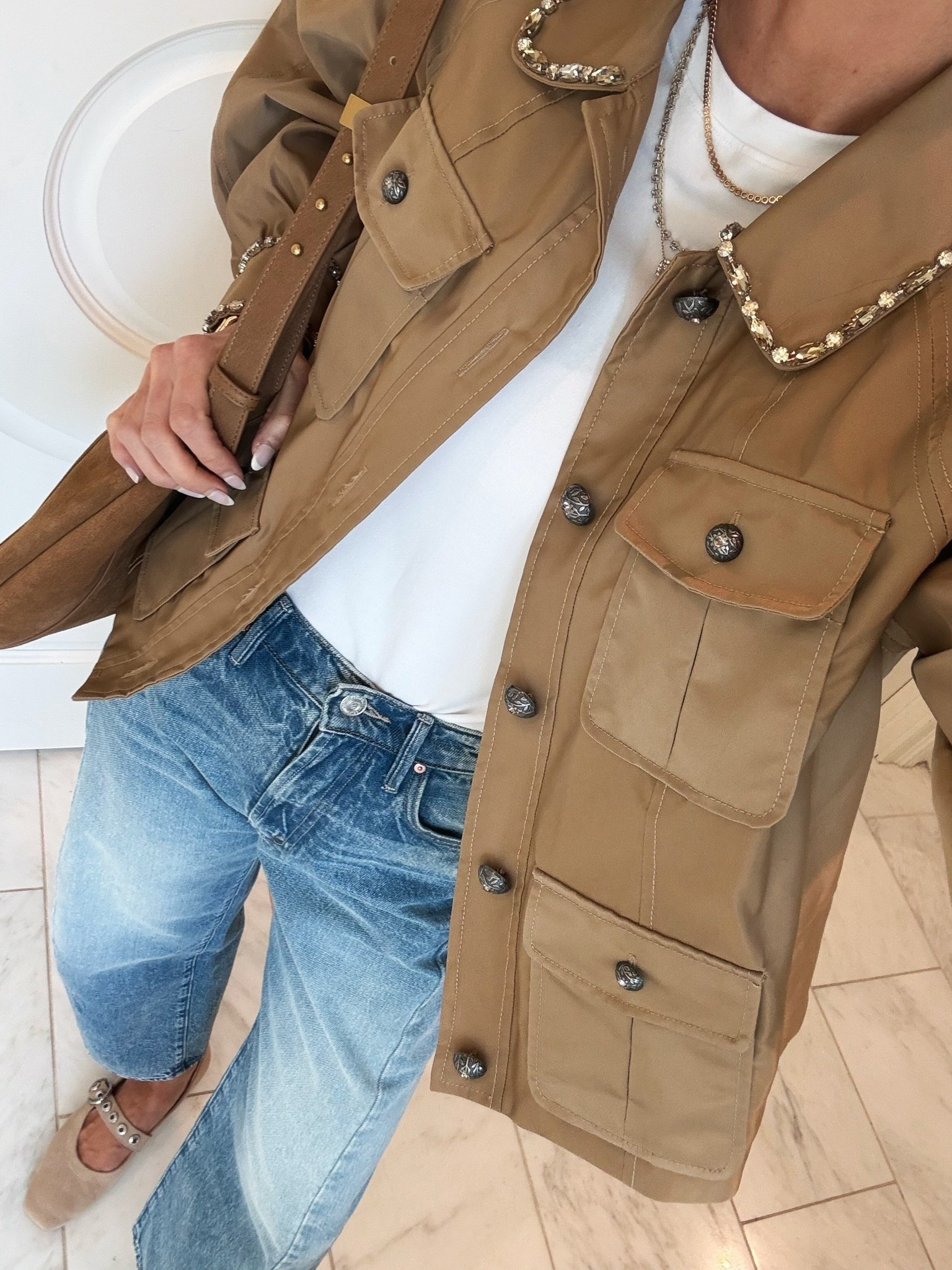 Easy everyday outfit for pre fall! My white tee is great for layering and is on sale for only $24 right now at Nordstrom.

#LTKootd #LTKmomlife #LTKOver40