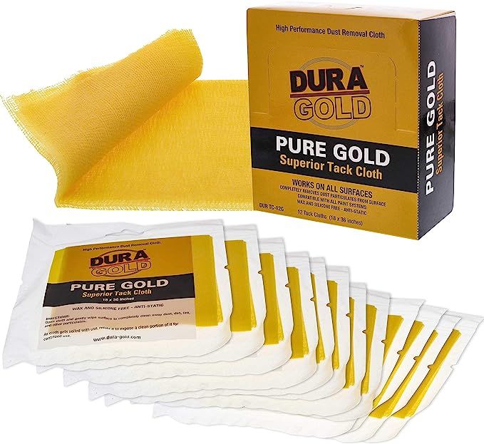 Dura-Gold - Pure Gold Superior Tack Cloths - Tack Rags (Box of 12) - Woodworking and Painters Pro... | Amazon (US)
