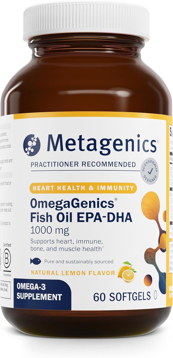 Metagenics OmegaGenics EPA-DHA 1000 mg - High Potency Omega-3 Fish Oil Supplement for Heart, Brai... | Amazon (US)