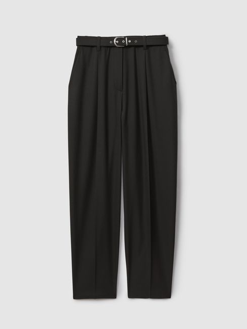 Freja
                Tapered Belted Trousers | Reiss UK