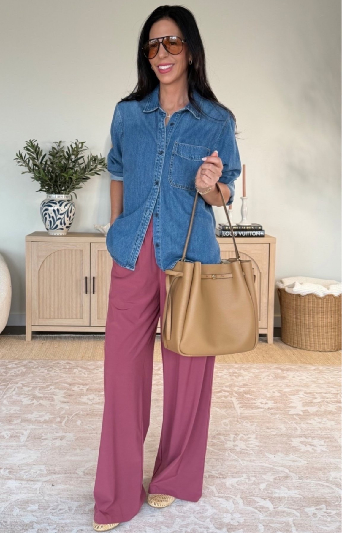 When you find a look for wayyyy less of your favorite vuori pants 
Wearing a small tall 
@Target  denim top- medium 

#LTKootd #LTKU #LTKOver40 
#LTKmomlife #LTKTall