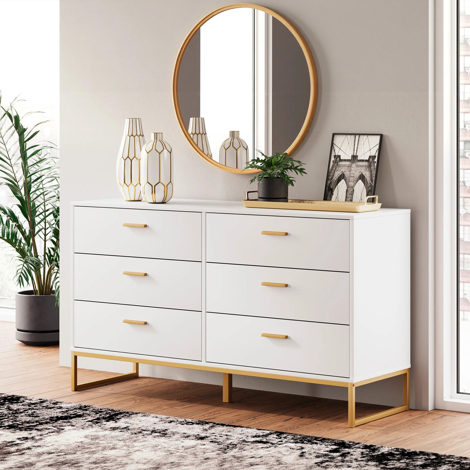 Bosnjak 59.02'' W 6 - Drawer Dresser | Wayfair North America