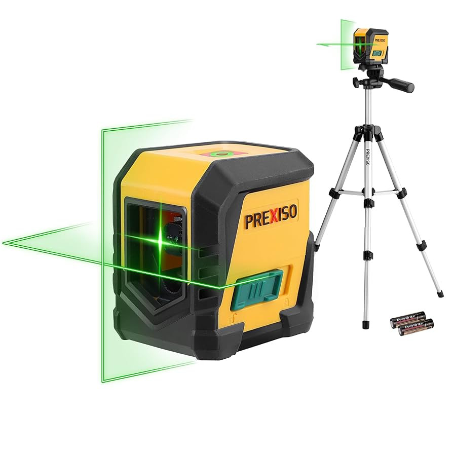 PREXISO Laser Level with Tripod, 65Ft Self Leveling Cross Line Laser Level, Green Line leveler To... | Amazon (US)
