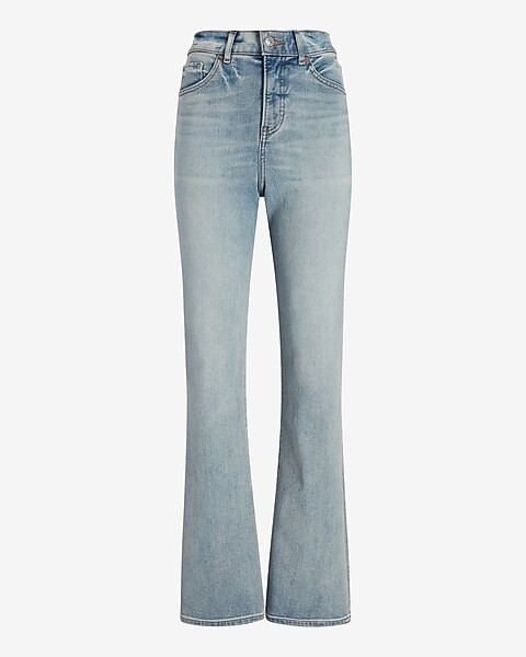 High Waisted Light Wash 90s Bootcut Jeans | Express
