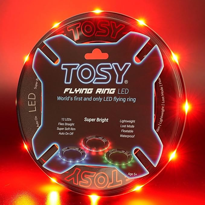 TOSY Flying Ring - 12 LEDs, Super Bright, Lost Mode, Auto Light Up, Camping Essentials for Kids/T... | Amazon (US)