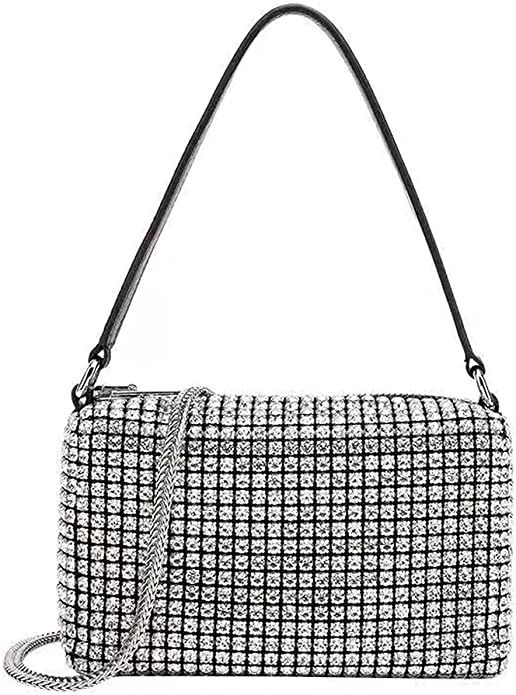 Crystal Crossbody Bags for Women Rhinestone Evening Purse for Women Rhinestone Bags with Chain We... | Amazon (US)