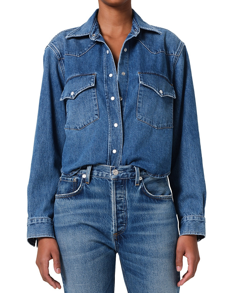 Citizens of Humanity Cropped Western Denim Shirt | Bloomingdale's (US)