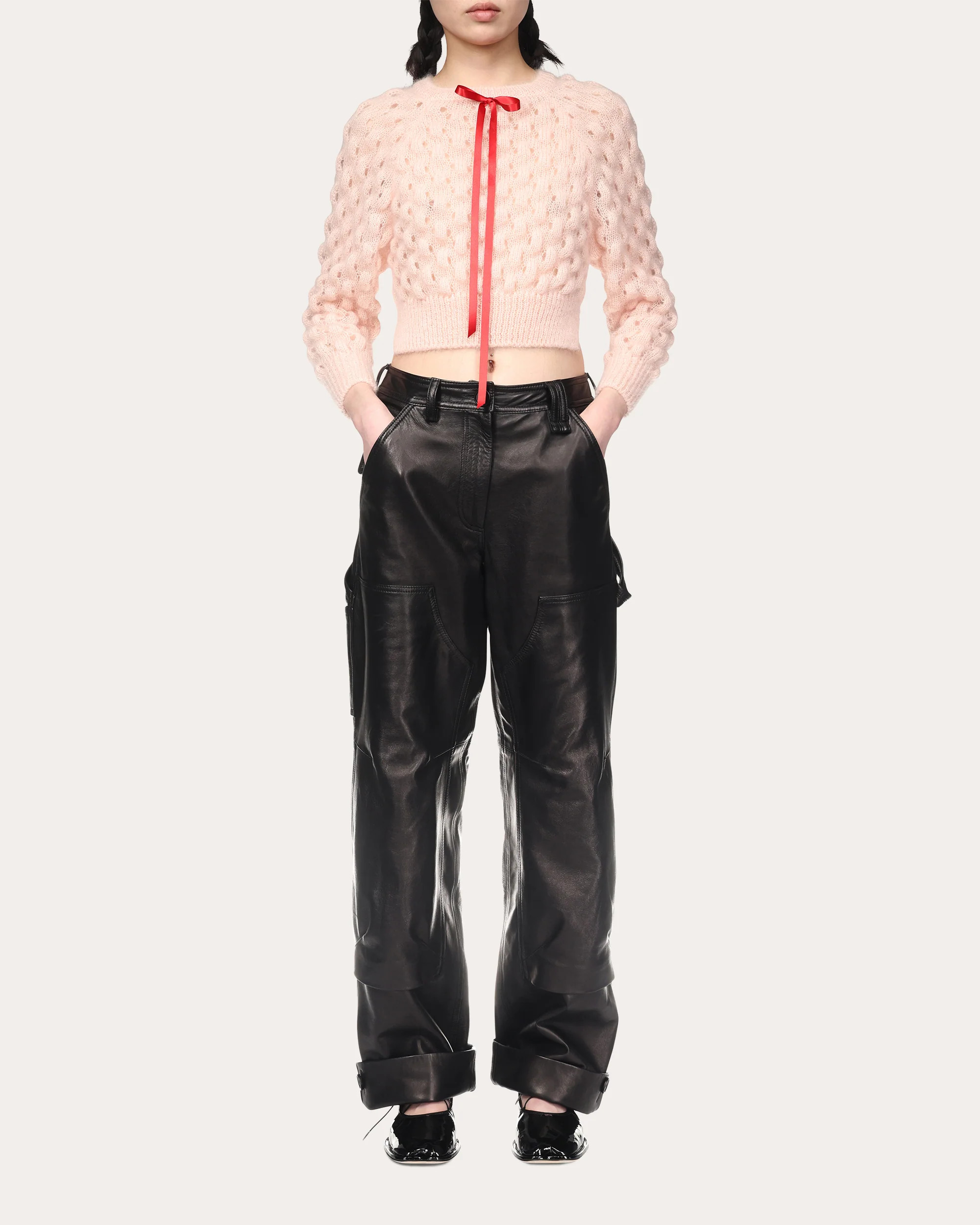 Bubble Knit Bow Sweater | Olivela