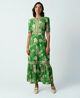 Women's Raishma Darcie Green Dress | Macy's