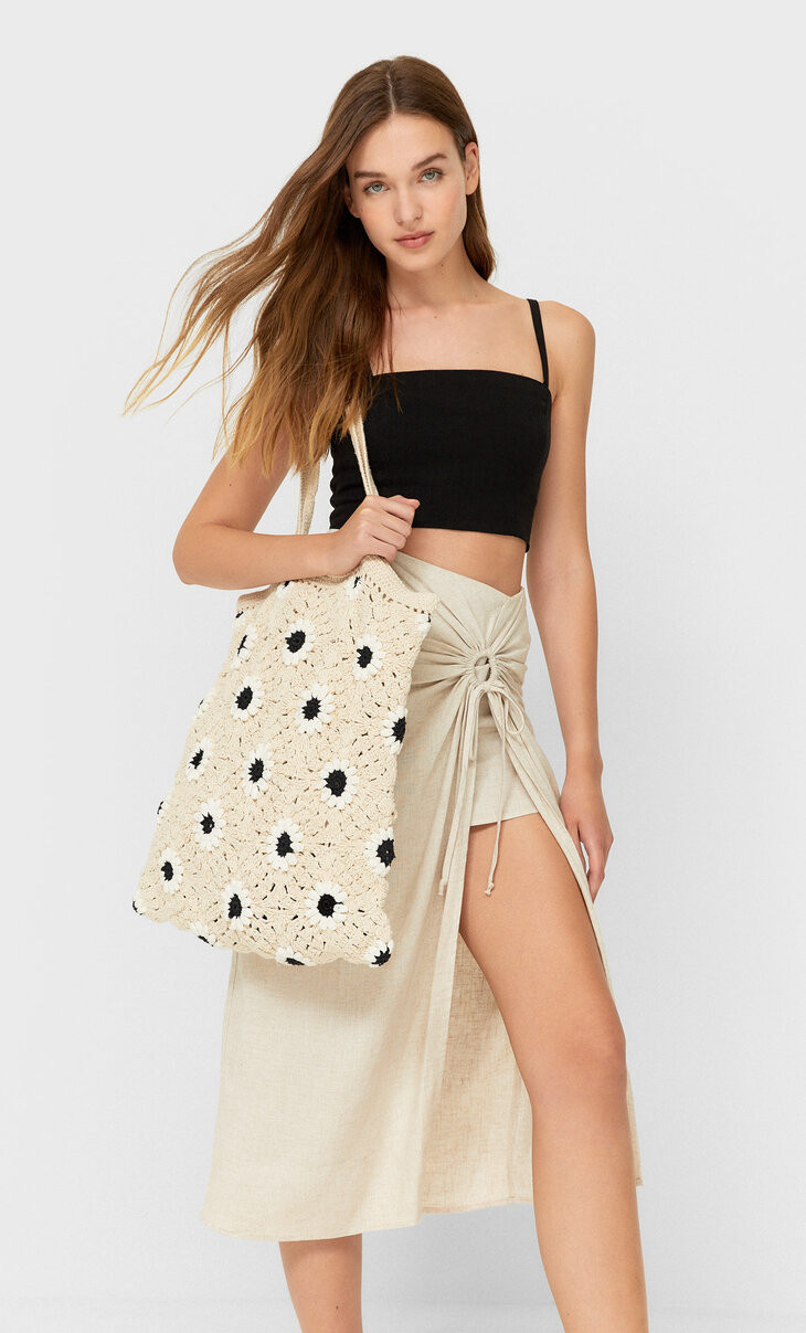 Crochet tote bag | Stradivarius (UK)