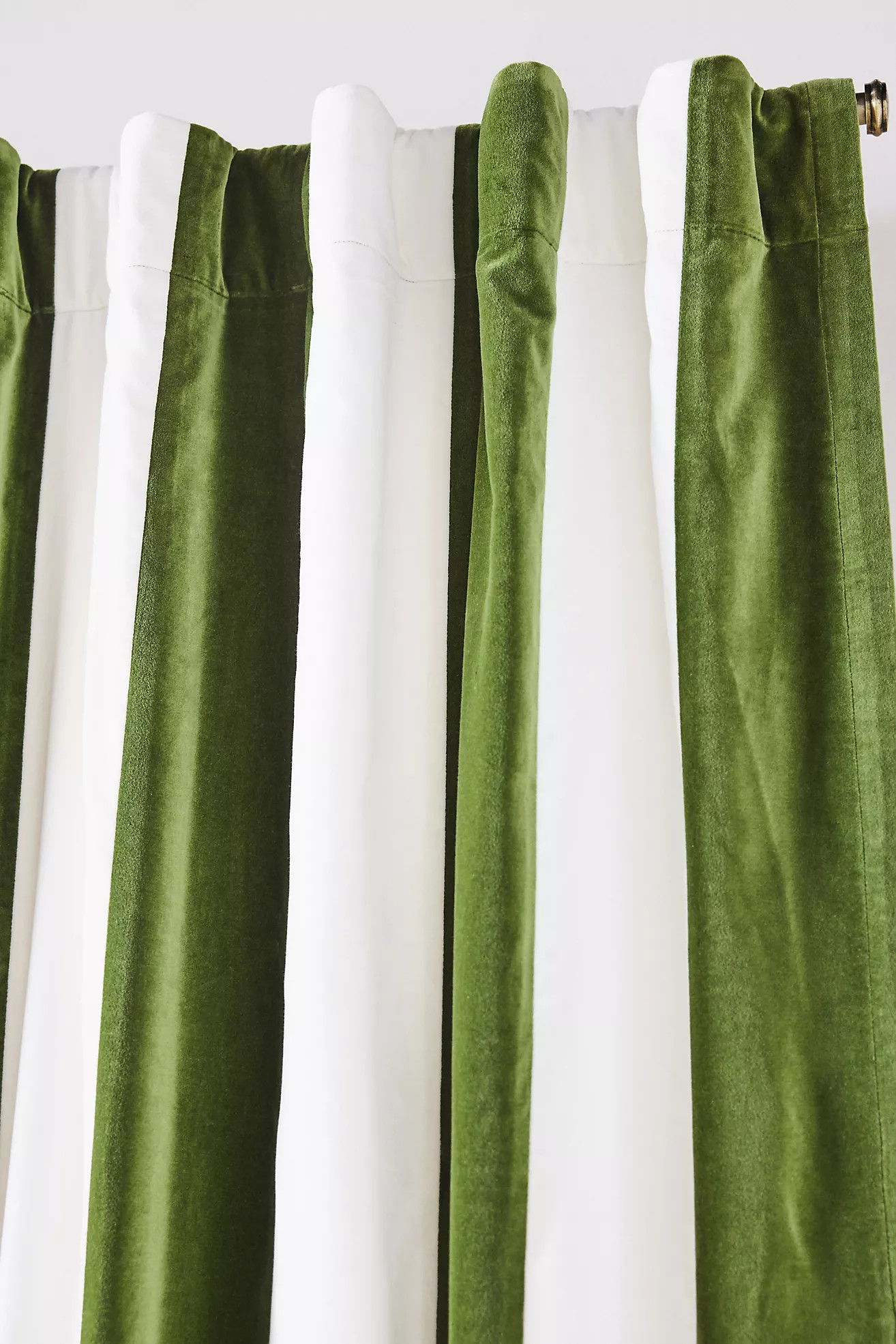 Trova Velvet Pieced Striped Curtain | Anthropologie (US)