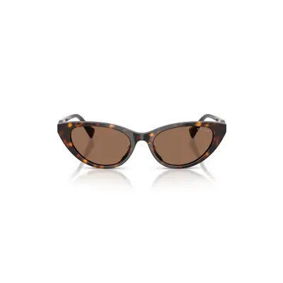 RALPH 53mm Gradient Cat Eye Sunglasses in Shiny Dark Havana /Brown at Nordstrom | Nordstrom