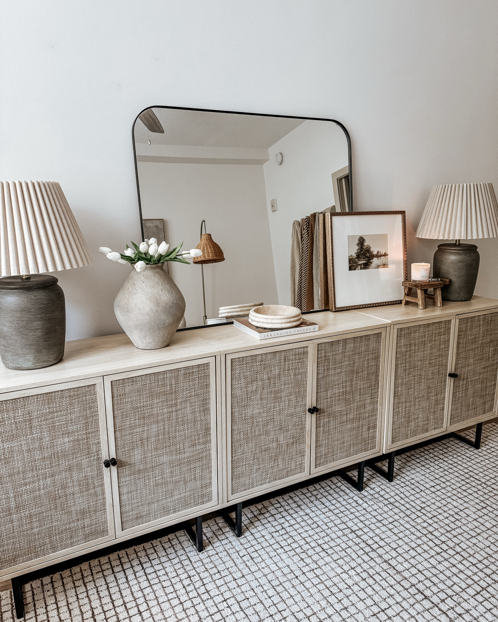 Storage cabinet styling refresh in my home office! 

#LTKHome #LTKStyleTip