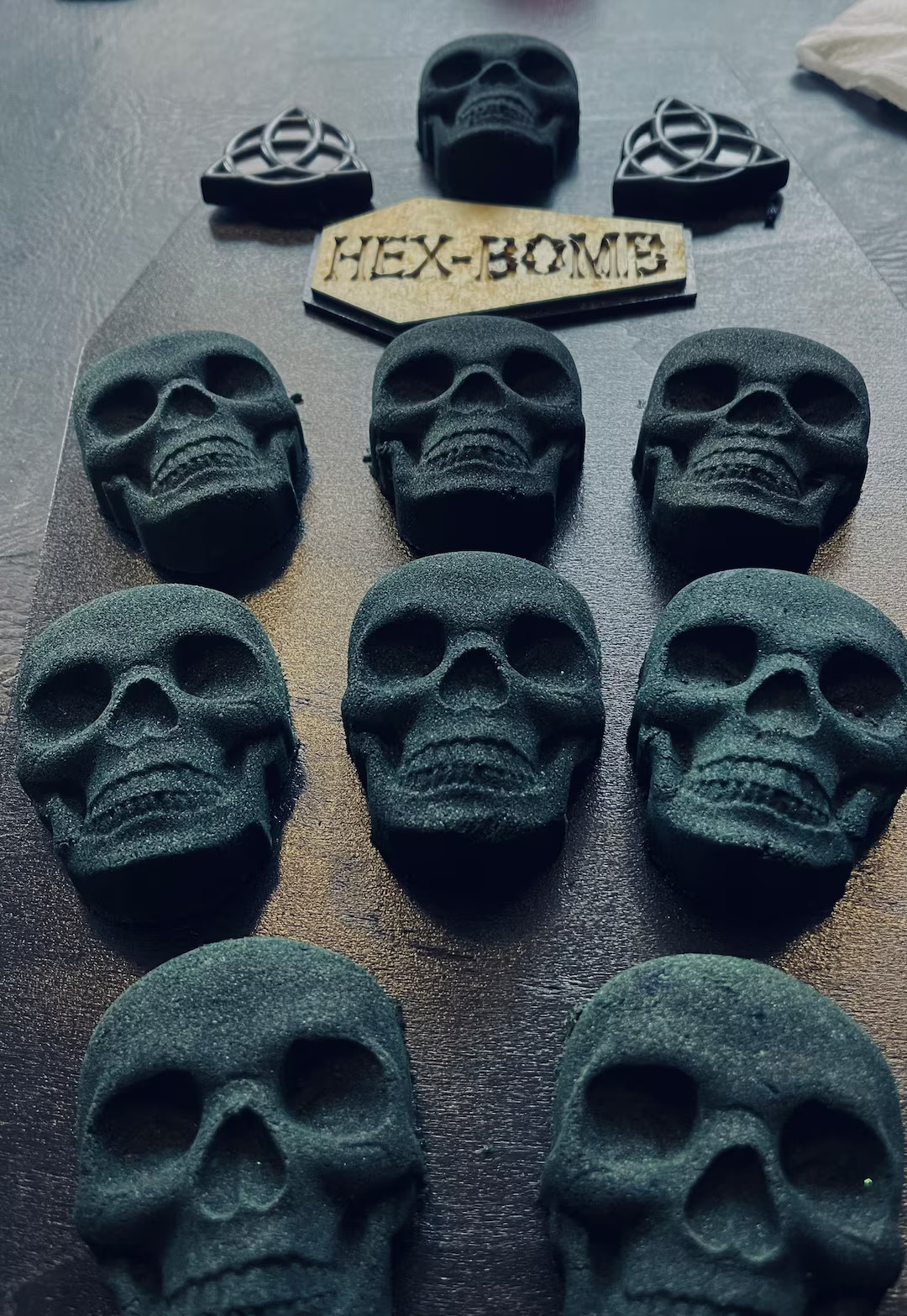 Black Skull Bathbomb Hexbomb Black Bath Bomb - Etsy | Etsy (US)