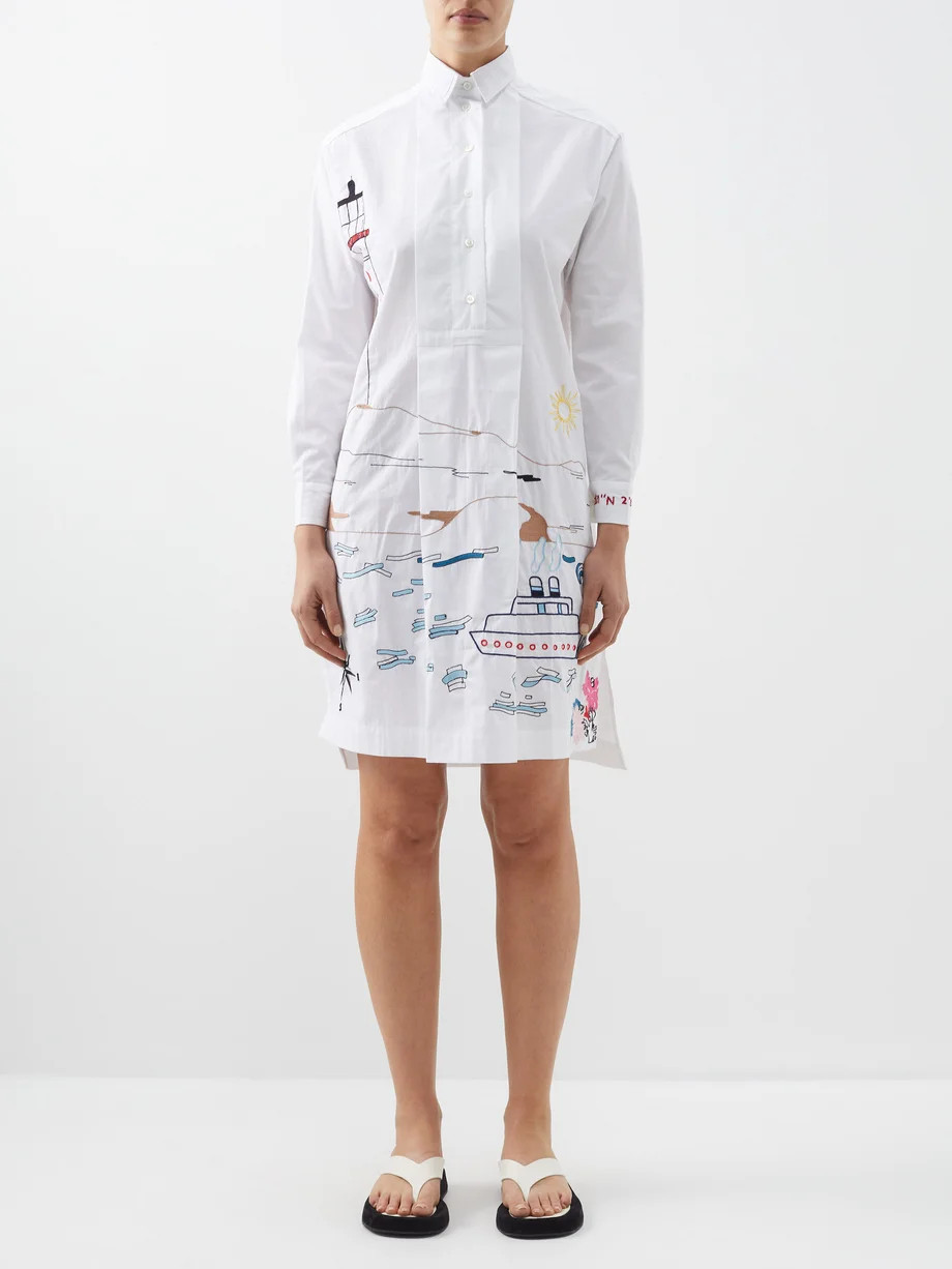 Kilometre ParisSailing Past The Light Snap cotton shirt dress | Matches (US)