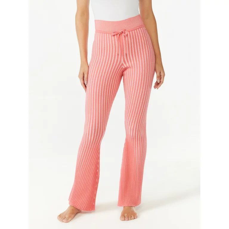 Sofia Intimates by Sofia Vergara Women's Ribbed Flare Pants | Walmart (US)