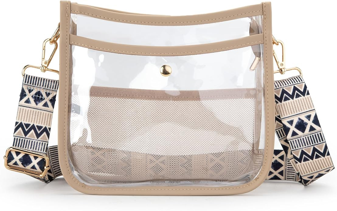 Montana West Clear Crossbody Bag for Women Clear Bag for Stadium Events Trendy Travel Shoulder Pu... | Amazon (US)