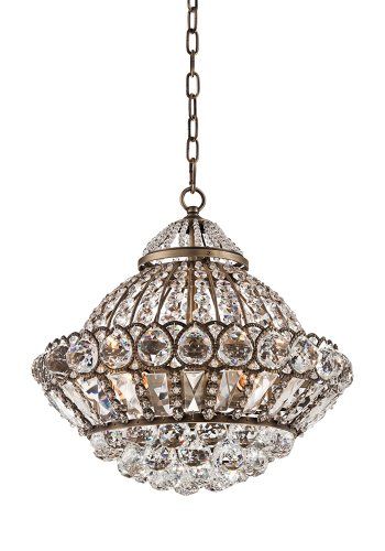 Wallingford 16" Wide Antique Brass and Crystal Chandelier | Amazon (US)