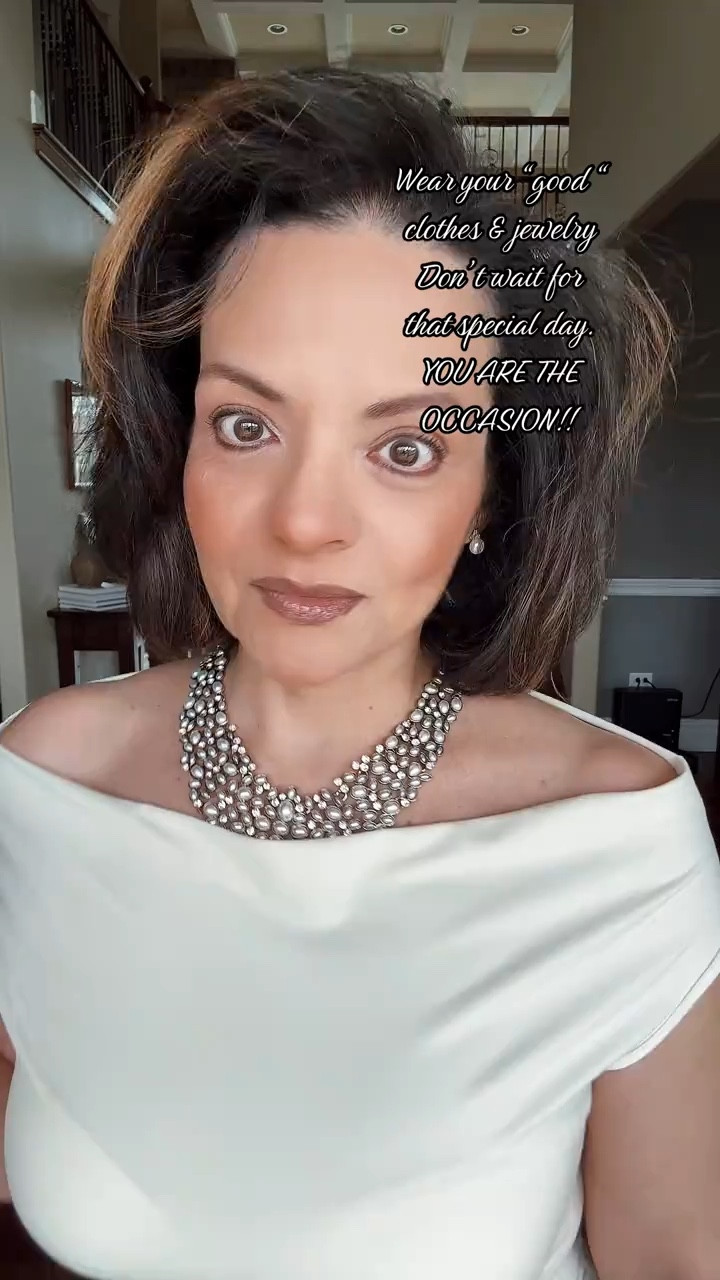 Wear ALL your GOOD clothes this year!! This skirt is brown with white polka dots. Its absolutely stunning 🤩 
#fashionover50 #womenover50 #outfitinspo #polkadot #springfashion

#LTKootd #LTKOver40