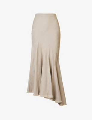 Tione asymmetric-hem linen maxi skirt | Selfridges