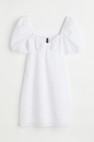Puff-sleeved Crêped Dress | H&M (US + CA)
