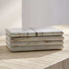 Modern Marble Rectangle Decorative Box | West Elm (US)