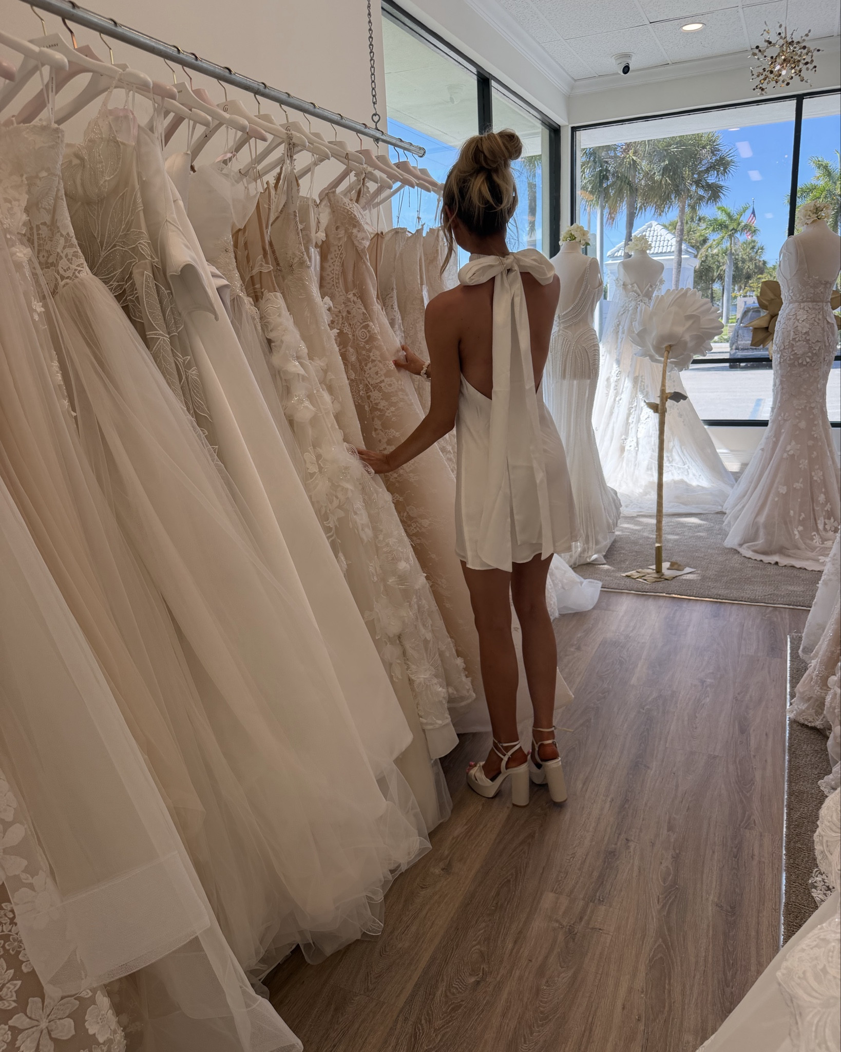 Wedding dress shopping outfit !! 🤍👰🏼‍♀️ 

Bridal style | bridal fashion | bachelorette outfit | white mini dress 

#LTKWedding