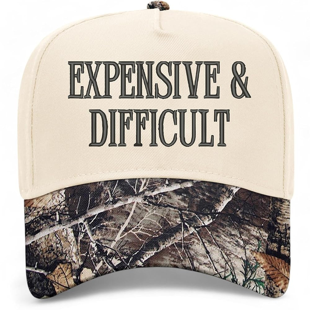 Expensive & Difficult Vintage Trucker Hat | Premium Snapback Baseball Hat for Men & Women | Amazon (US)