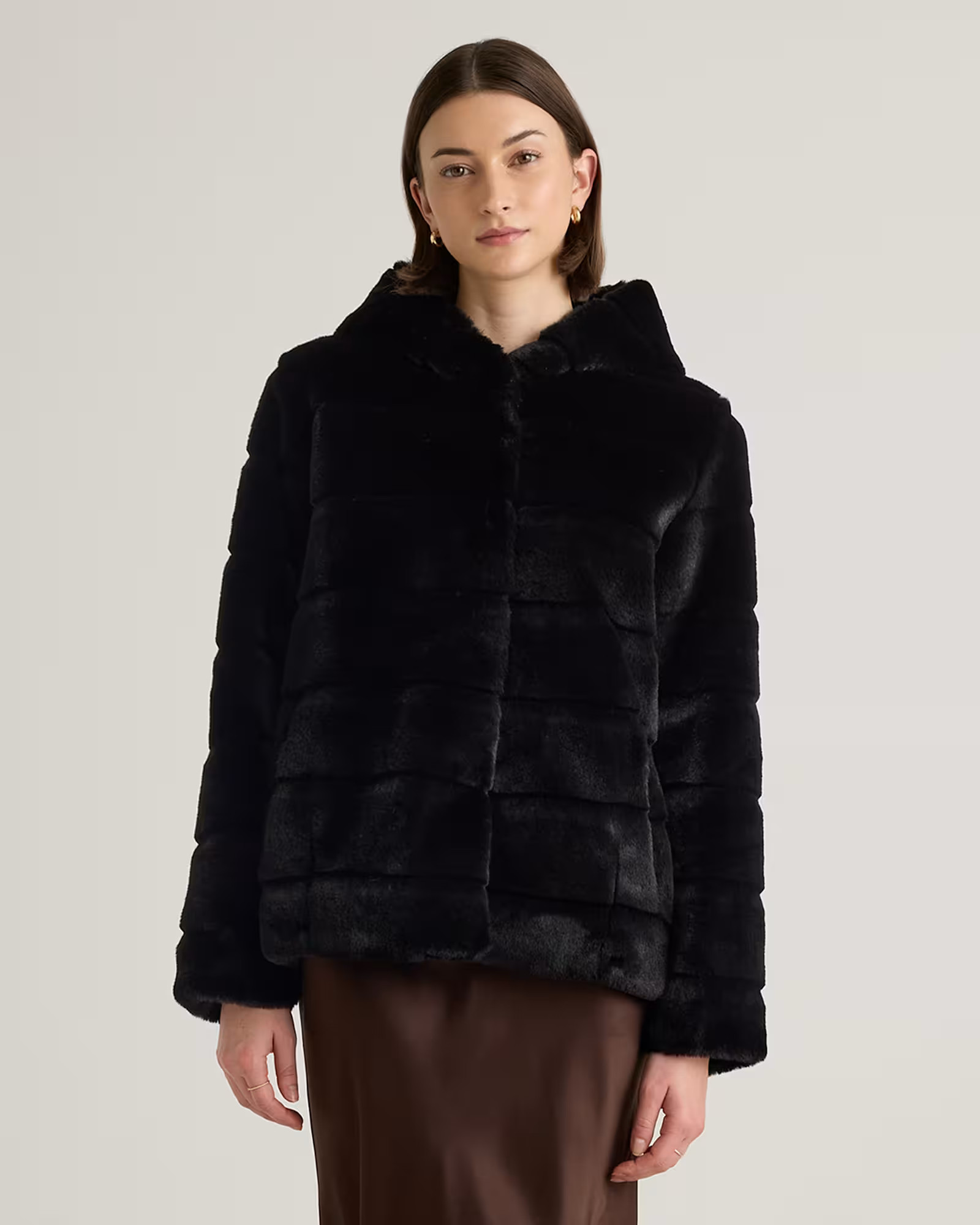 Hooded Faux Fur Jacket | Quince
