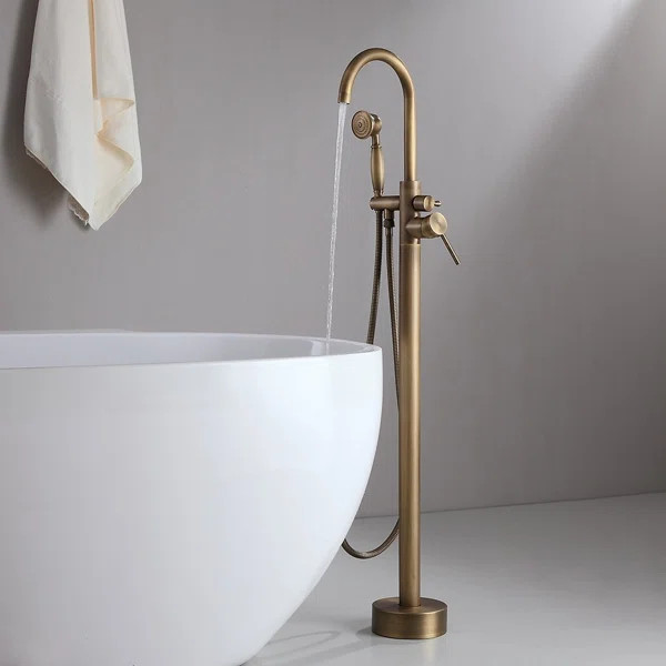 wf-J020733B01 Double Handle Floor Mounted Tub Faucet | Wayfair North America
