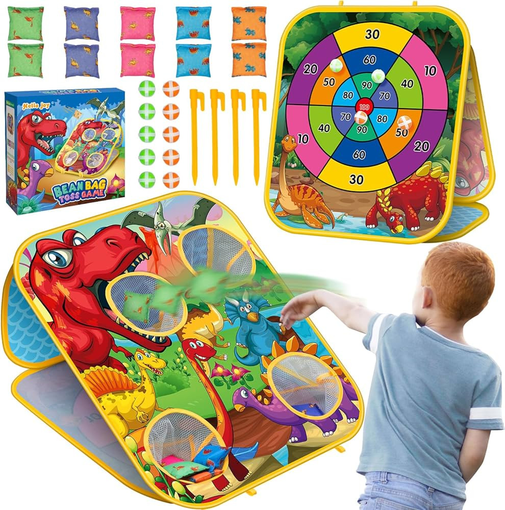 HelloJoy Bean Bag Toss Game Kids Outdoor Toys,Double-Sided Foldable Cornhole Board Backyard Beach... | Amazon (US)