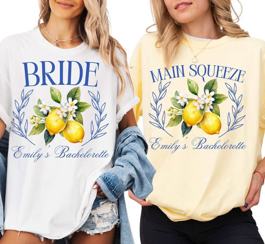 Amalfi Coast Italy Bachelorette Shirt, Amalficore Lemon Bach Party Comfort Colors® T-shirts, Mai... | Etsy (US)
