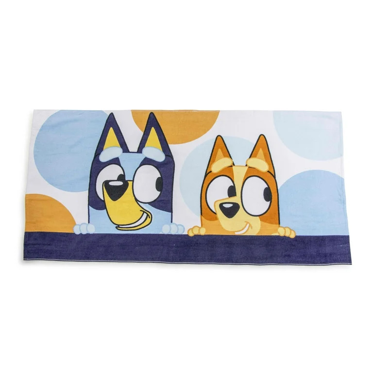 Bluey Kids 27" x 54" Bath Towel, Cotton, Blue, BBC Studios | Walmart (US)