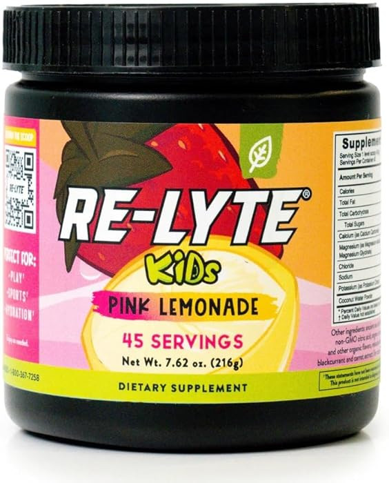 REDMOND Re-Lyte Kids Hydration Electrolyte Mix Powder, Pink Lemonade 7.62 oz | Amazon (US)