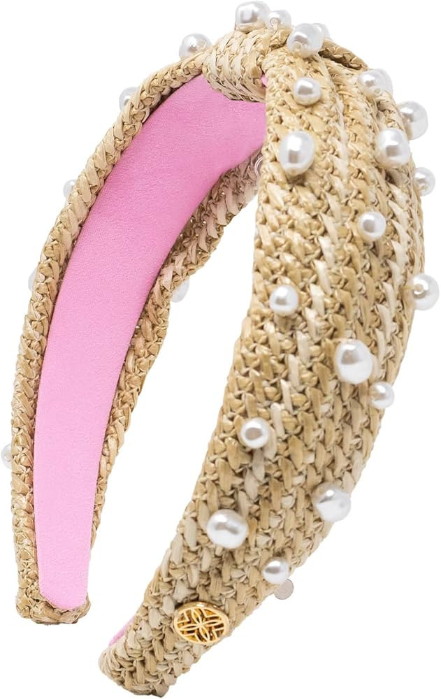Lilly Pulitzer Raffia Headband with Faux Pearl Embellishments | Amazon (US)