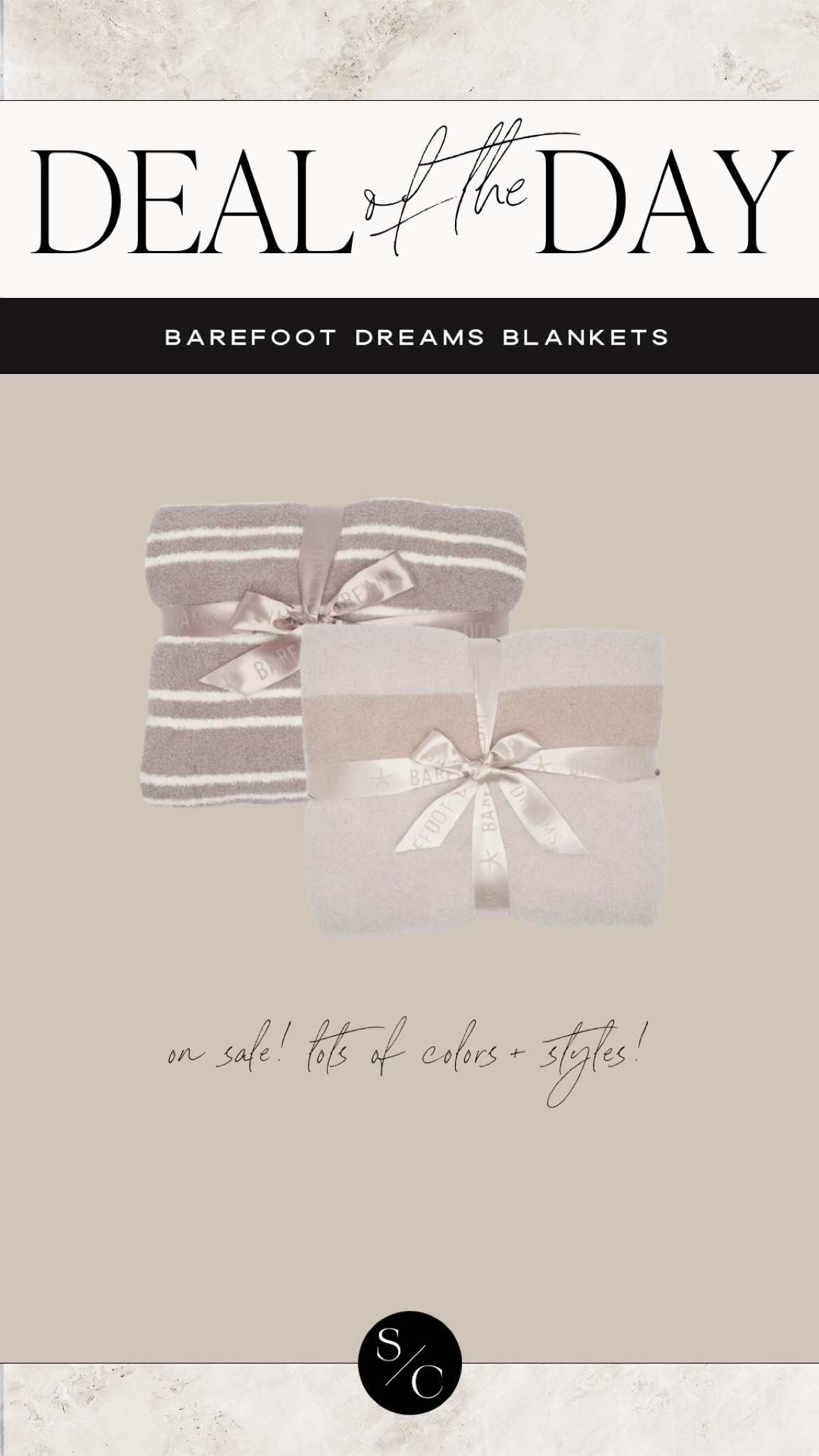 Deal of the Day! Barefoot Dreams Blankets on sale!

Gift for home, gift for her, cozy style, cozy gift, Christmas gift 

#LTKFindsUnder100 #LTKHome #LTKTravel
