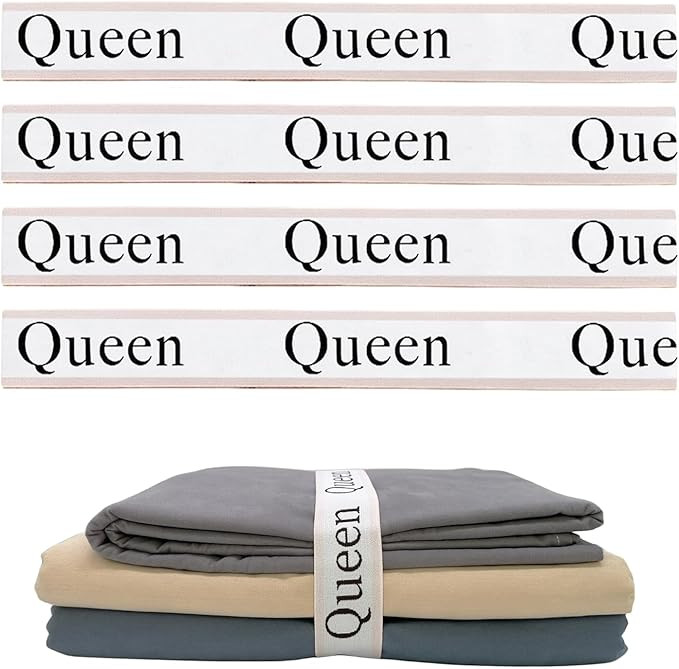 4 Pieces Bed Sheet Organizer Bands, Sheet Organizers and Storage Label Bands, Sheets Organizer fo... | Amazon (US)