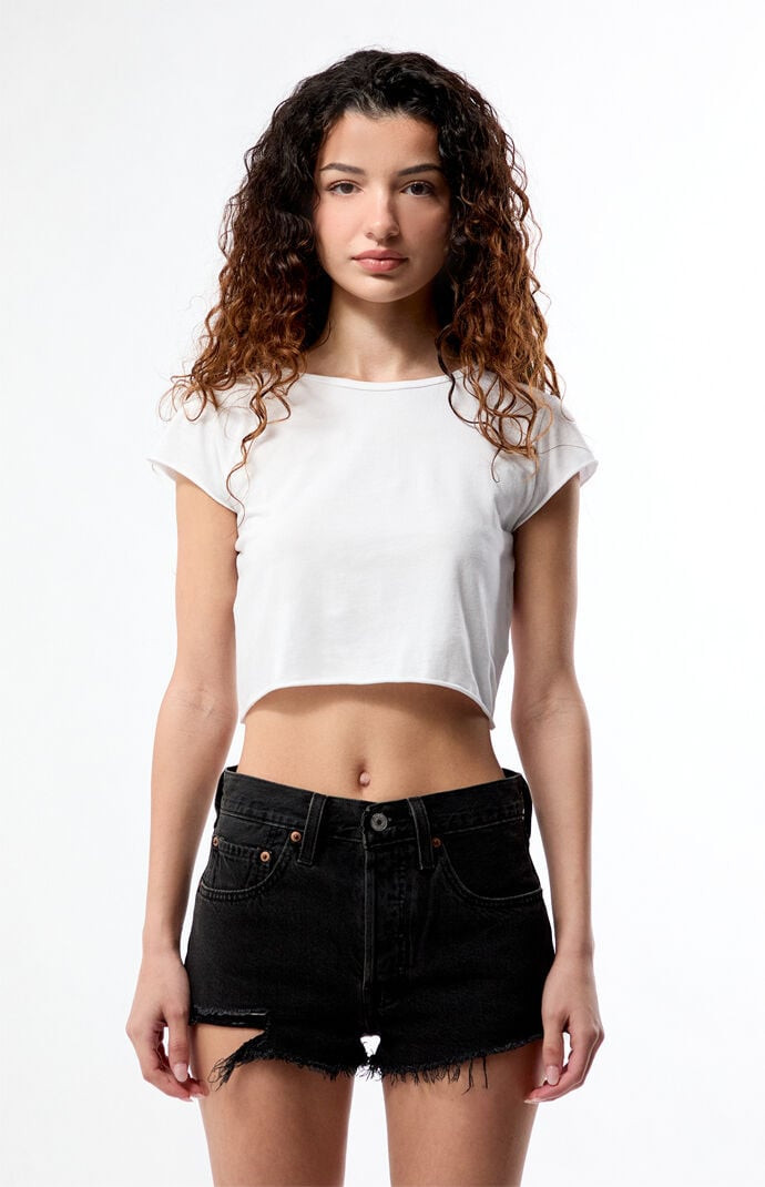 Levi's Women's 501 Black Denim Micro Shorts - Size 30 | PacSun