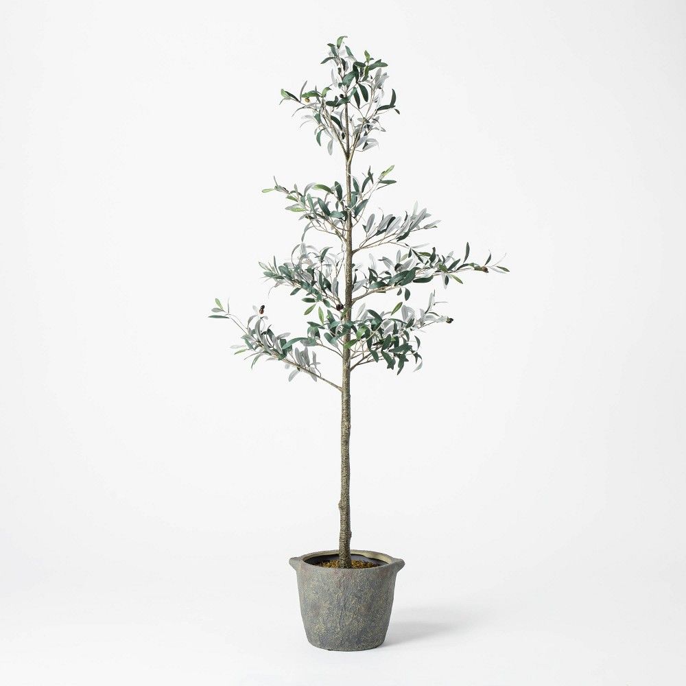 75"" Artificial Sparse Olive Tree in Pot - Threshold designed with Studio McGee | Target