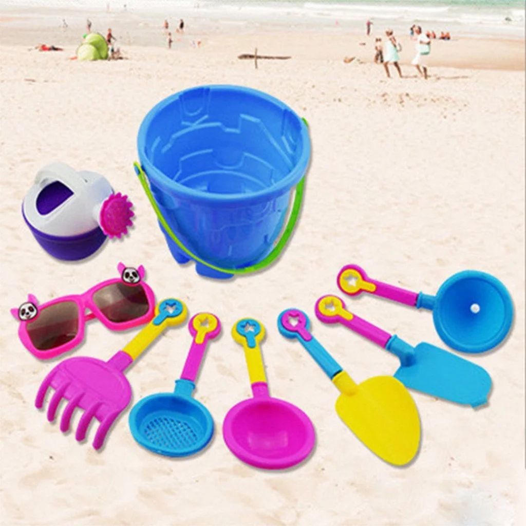 Fridja 9Pcs Beach Sand Toys Set Sandpit Tool Summer Outdoor Toy Best Gift for Kids Fun Outdoor Ga... | Walmart (US)