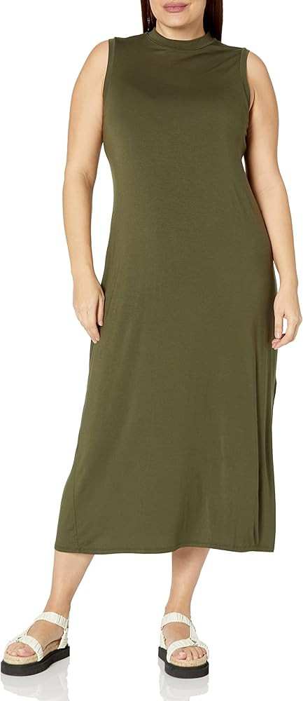 Amazon Essentials Women's Jersey Sleeveless Mock Neck Maxi Dress (Previously Daily Ritual) | Amazon (US)