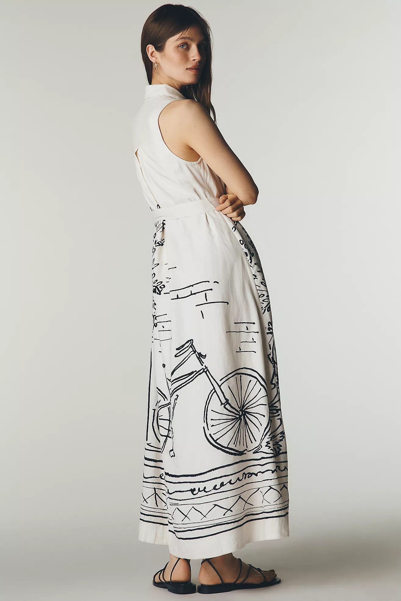 The Mona Miki Lowe Linen Shirt Dress by Maeve | Anthropologie (US)